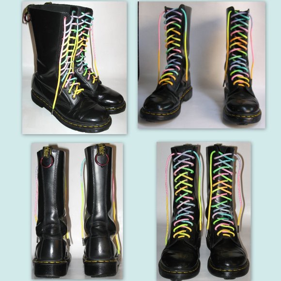 US Size 7 Women's Doc Martens 14 Hole Combat Boots - Picture 4 of 8